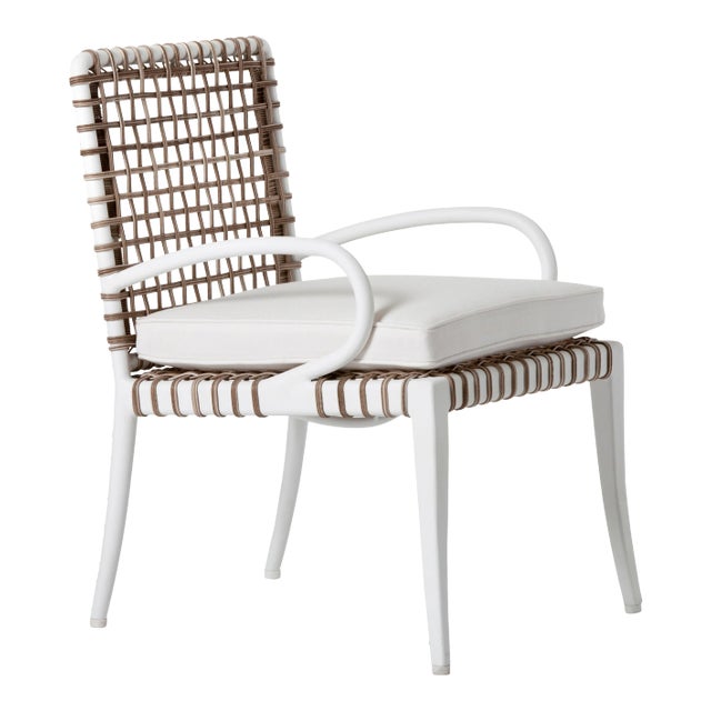 Delta Alpha Dining Arm Chair in White For Sale