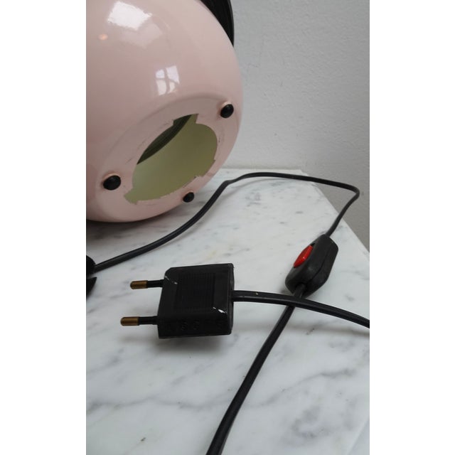 Black UFO Table Lamp in Glass and Metal attributed to Sicme, Italy, 1980s For Sale - Image 8 of 14