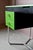 Postmodern Bauhaus Desk in Green and Black Wood and Chrome Metal, 1980s For Sale - Image 3 of 18