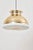 Large Brass Pendant Lamp with Fabric, 1970s For Sale - Image 6 of 12