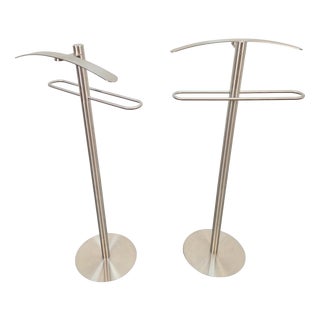 Postmodern Stainless Steel Servero Valet Stands from Zack Design, Germany, 1990s, Set of 2 For Sale