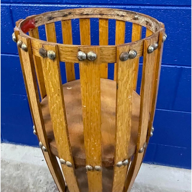 Vintage Mid-Century Modern Slatted Plant Stand For Sale - Image 4 of 6