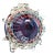 Glass Leon Applebaum Glass Bowl With Protruding Design and Controlled Bubbles Kaleidoscope For Sale - Image 7 of 13