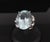 Late 20th Century Vintage 16.36ct Natural Aquamarine 0.20ct Diamond Platinum Ring, Size 8 For Sale - Image 10 of 18