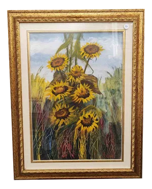 Giovanni Lovetti, Sunflowers, Lithograph