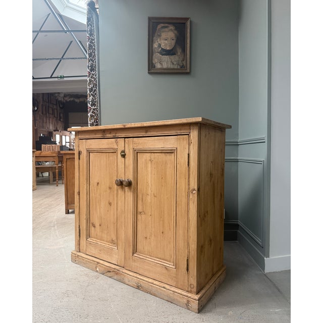 Wood Vintage English Pine Sideboard, 1940s For Sale - Image 7 of 12