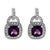 Beautifully express your love for her with these radiant amethyst and diamond earrings. Crafted in luminous sterling...