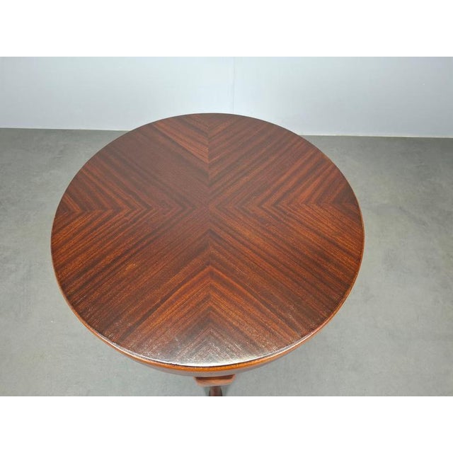 Art Deco Round Table in Wood and Veneer, Czechoslovakia, 1930s For Sale - Image 18 of 18