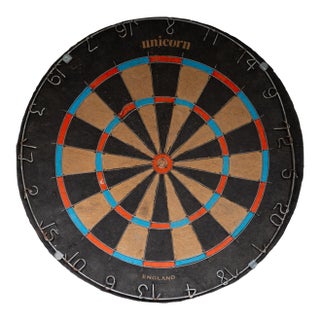Vintage English Dart Board c.1980 For Sale