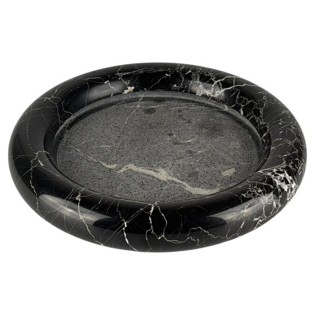Large Black Marble Centerpiece by Angelo Mangiarotti for Up & Up, 1970s For Sale - Image 11 of 11