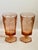 1980’s “Virginia” Peach Glass Tumblers- A Pair For Sale - Image 4 of 10