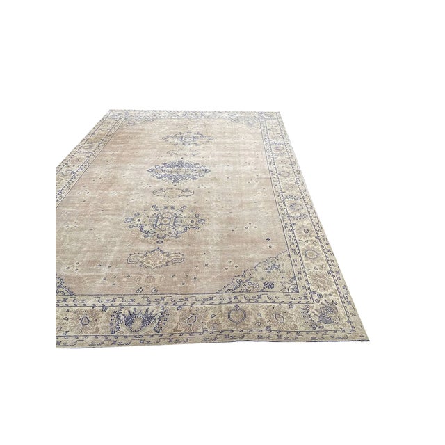 1950s Old Turkish Sparta Area Rug 10x15 For Sale In Dallas - Image 6 of 9