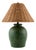 Besson Accent Table Lamp Rattan Green For Sale