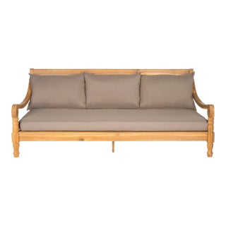 Outdoor Daybed in Natural & Taupe For Sale