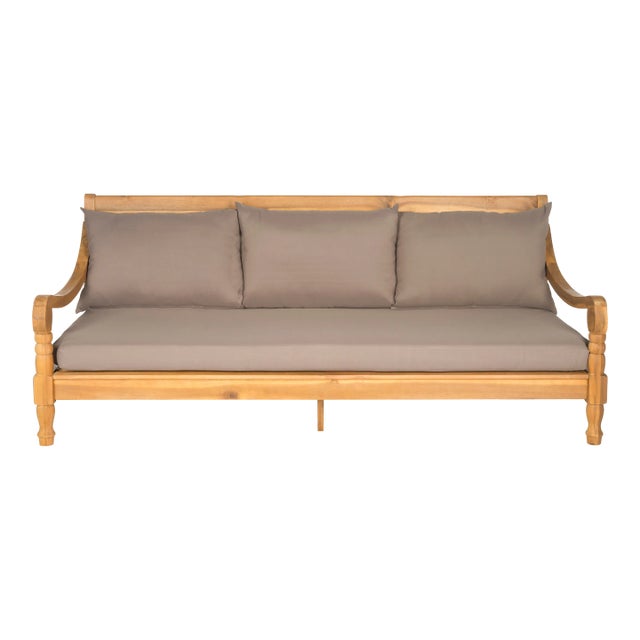 Outdoor Daybed in Natural & Taupe For Sale