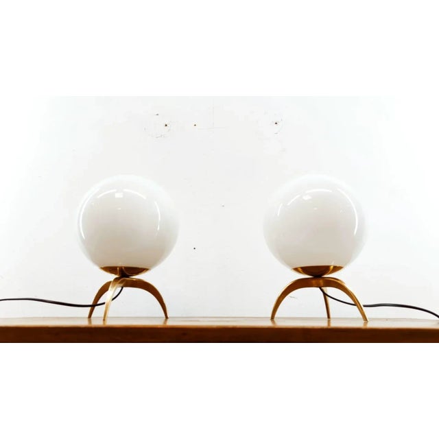 Vintage Sphere-Shaped Table Lamp For Sale - Image 9 of 11