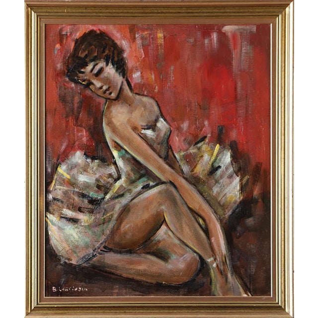 Bendt Lauritzen, Female Model, 1960s, Oil on Canvas For Sale - Image 12 of 12