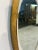 1960s Round Brass-Framed Wall Mirror With Decorative Mounts, Italy 1960s For Sale - Image 5 of 7