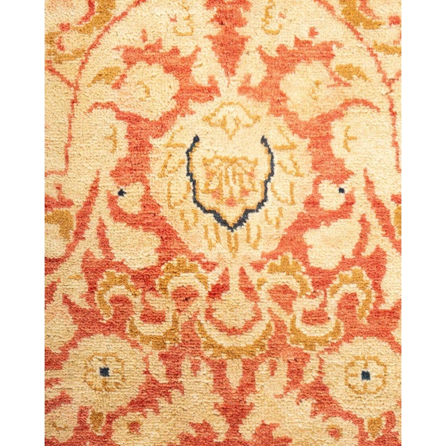 Traditional Mogul, One-of-a-Kind Hand-Knotted Area Rug - Orange, 6' 3" x 9' 0" For Sale - Image 3 of 8