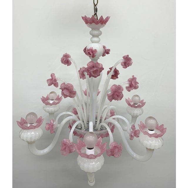 Chandelier attributed to F. Toso, 1960s For Sale - Image 4 of 5