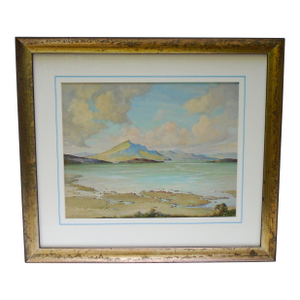 Early 20th Century "A Sea Loch in Summer", Scotland; Original Watercolor Painting