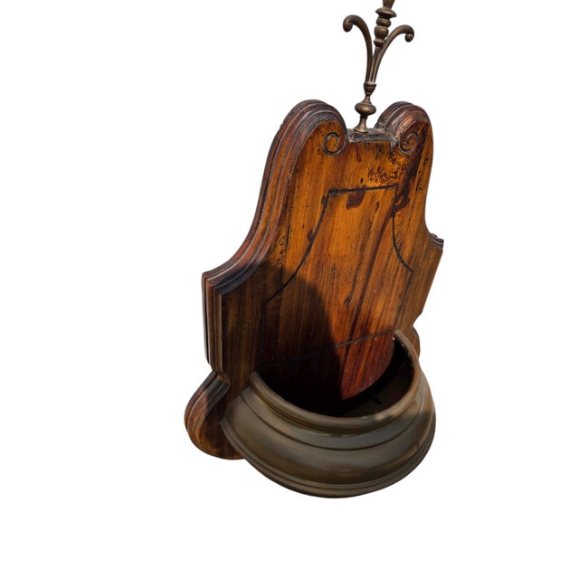 1970s Ethan Allan Rare Rustic Italian Regency Wall Sconce Planter Shelf Pine Brass For Sale - Image 10 of 15
