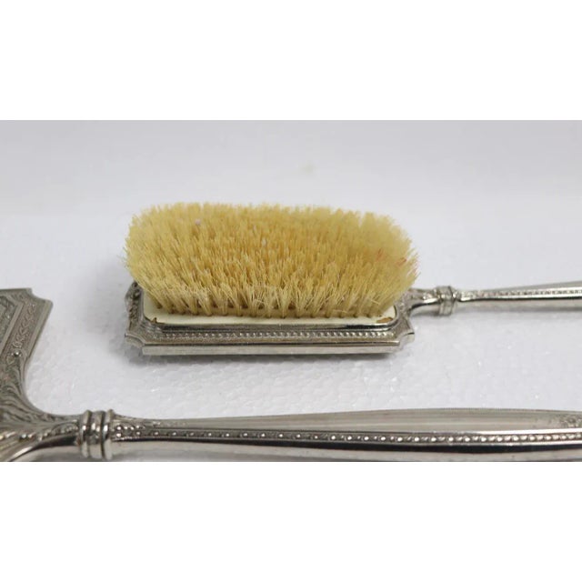 Vintage Hand Mirror and Brush Set Chairish