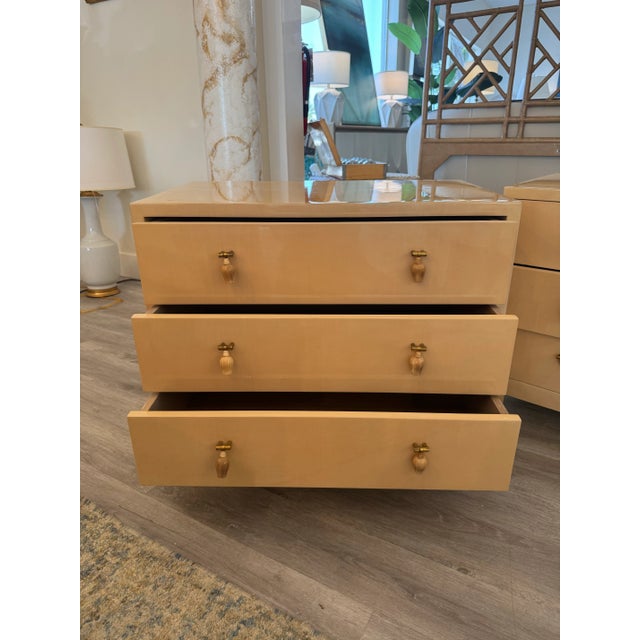 1960s Pair of Faux Goatskin Nightstands For Sale - Image 12 of 12