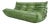 French Three-Seater Togo Sofa in Forest Green Leather by Michel Ducaroy for Ligne Roset For Sale
