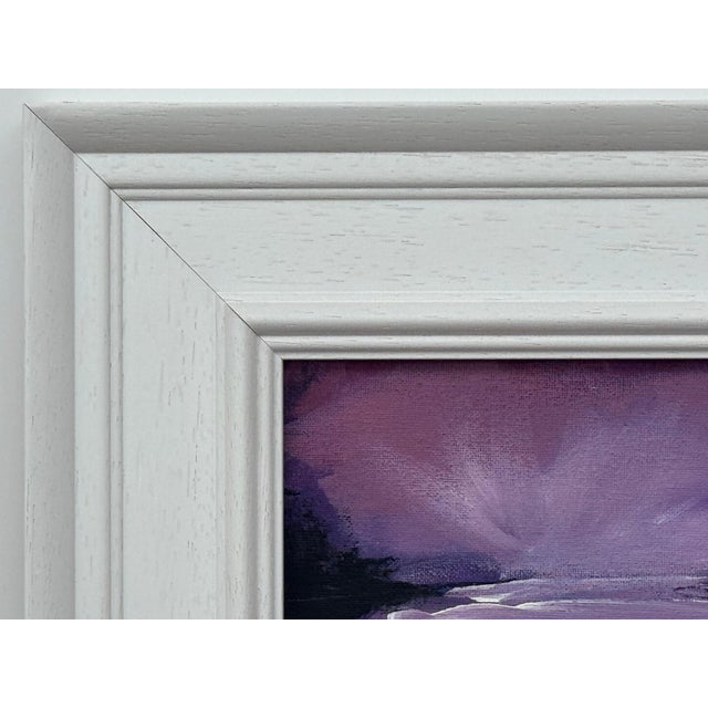 Violet Reflections at Dusk - Miniature Art by Contemporary British Artist 2025 For Sale - Image 12 of 12