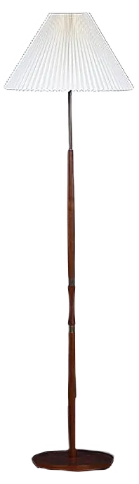 Mid-Century Danish Rosewood & Brass Floor Lamp, 1960s