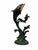 Metal Vintage Spi Brass Dolphin Pod Family Sculpture on Marble Base For Sale - Image 7 of 8