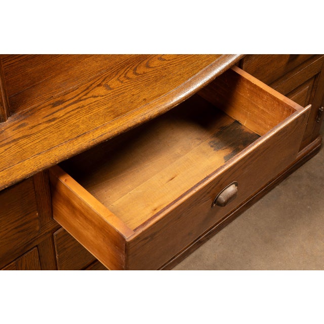 Antique Oak Farmhouse Hutch For Sale - Image 12 of 18