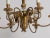 Mid-Century Modern Brass Plume Chandelier For Sale - Image 3 of 8