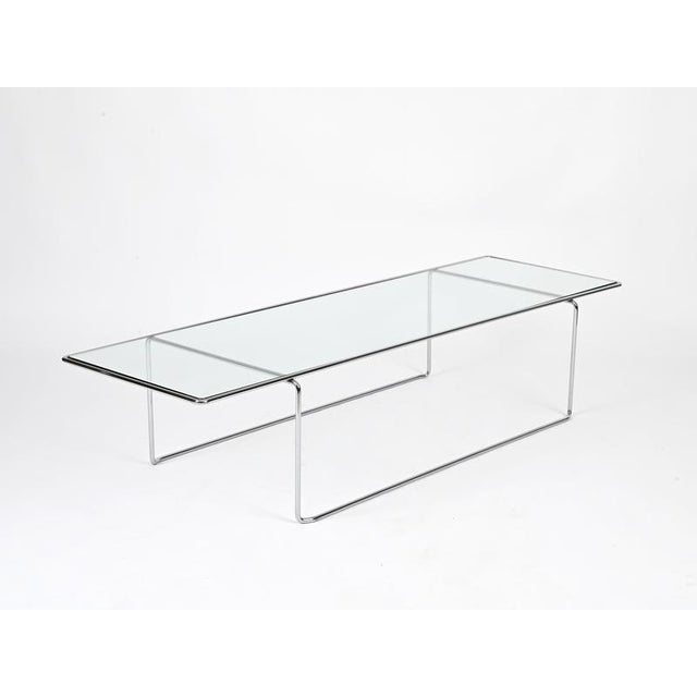 Large Vintage Marcel T Chrome Coffee Table by K. Takahama for Cassina, 1970s For Sale - Image 11 of 12