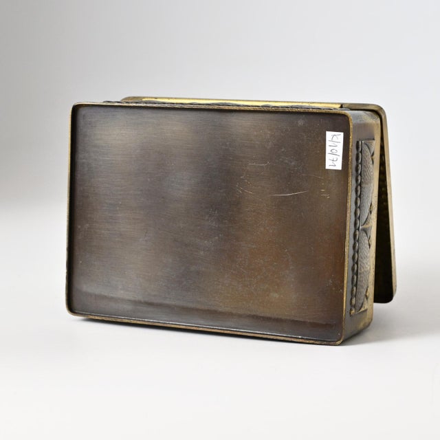 German Brass Cigarette Box from Wumak, 1920s For Sale - Image 10 of 13
