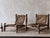 Pair of lounge chairs by the French duo Adrien Audoux & Frida Minet for Vibo Vesoul (circa 1950). The chairs embody the...