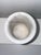 Vintage Heavy Solid White Marble Stone Vessel / Brush Holder / Bud Vase For Sale - Image 11 of 11