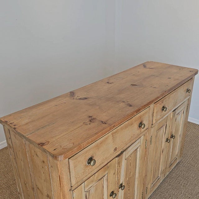 Late 19th Century Antique English Pine Sideboard - Circa 1870 For Sale - Image 5 of 13
