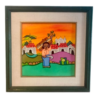 Francisco Huezo Latin American Artist Original Oil Painting For Sale