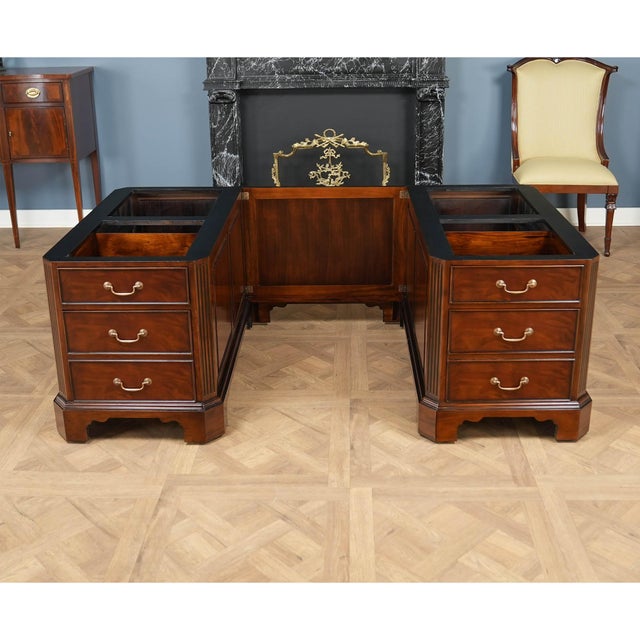 Penhurst Mahogany Desk With Green Leather For Sale - Image 18 of 18