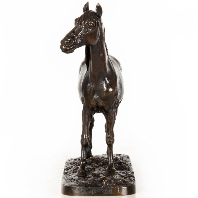 Pierre Jules Mêne French Antique Bronze Sculpture of Ibrahim, Arabian Stallion by Pierre Jules Mene For Sale - Image 4 of 16
