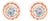 10K Rose Gold Plated .925 Sterling Silver 3/8 Cttw Diamond Miracle Set Stud Earrings (J-K Color, I-3 Clarity) For Sale
