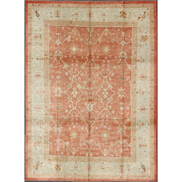 Turkish Oushak Rug With Angora Wool by Keivan Woven Arts 9'10 X 12'10 For Sale - Image 13 of 13