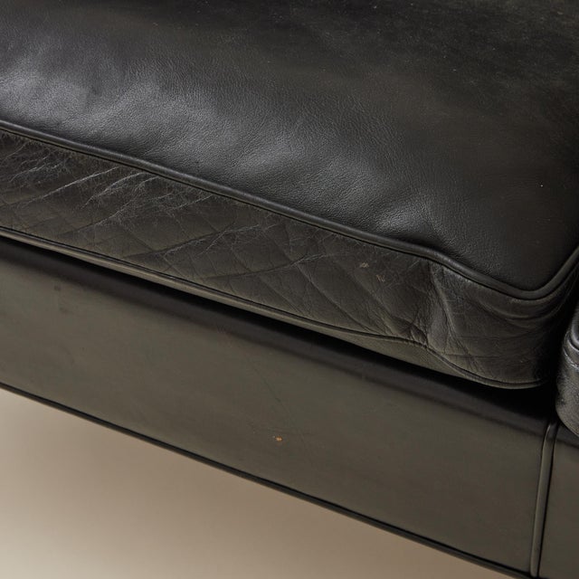 Black Borge Mogensen, Model 2213 Black Leather Sofa, Manufactured by Fredericia Stolefabrik For Sale - Image 8 of 10