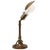 Empire French Brass Desk Lamp with Brass Nickel Plated Shell Shade For Sale - Image 11 of 12