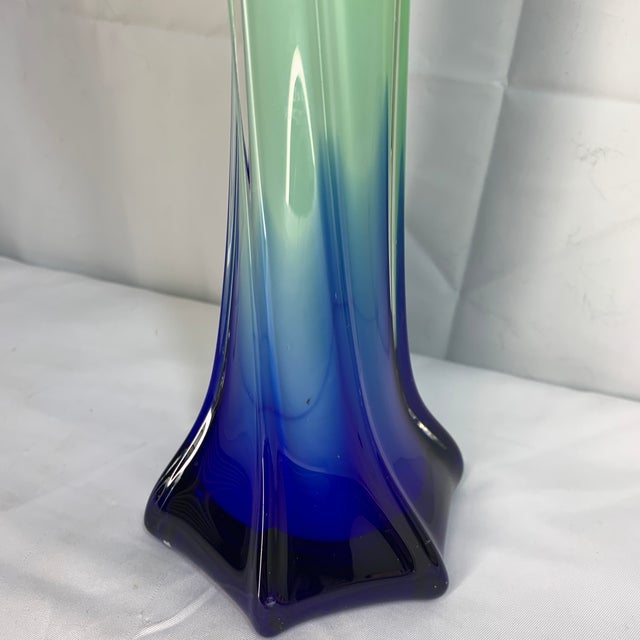 1960s Mid-Century Murano Art Glass Vase Sculpted in the "Jack-in-the-Pulpit" or Calla Lily Style For Sale - Image 5 of 7