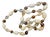 MCM Jewelry Bohemian Glass Necklace in Opalescent Amber, Topaz and Taupe For Sale