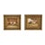 Quality Custom Giltwood Framed Pair of Unsigned Sheep Paintings