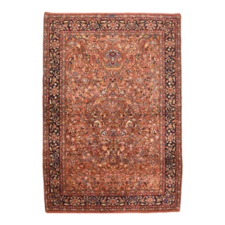 Indian Tabriz Rug 5'0" X 7'4'' For Sale